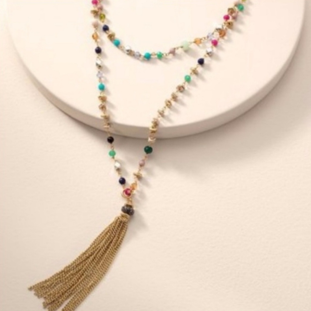 Stella & Dot Gitane Tassel Necklace
